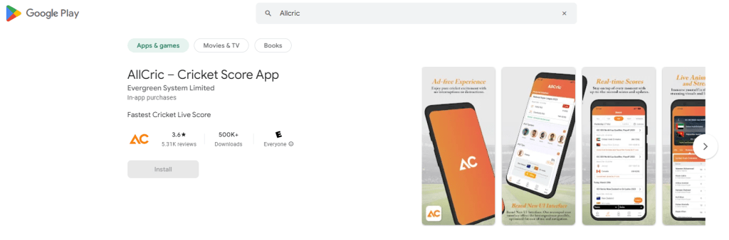 AllCric download