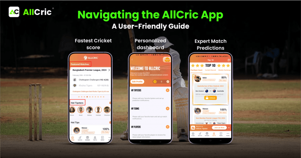 Navigating AllCric App