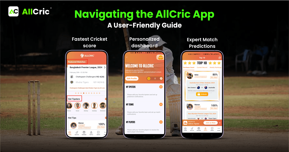 Navigating AllCric App