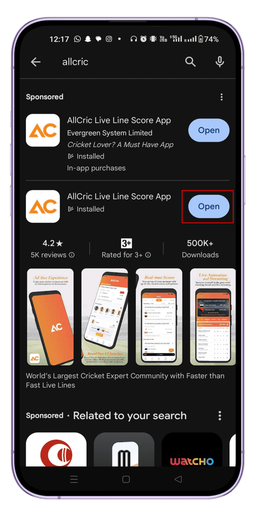how to download AllCric