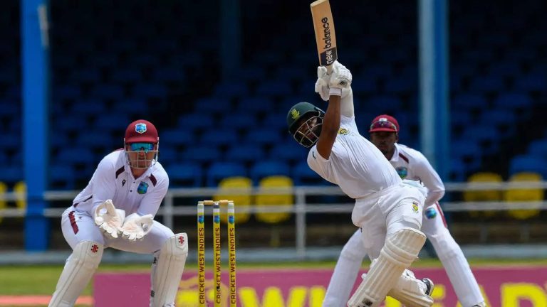 Temba Bavuma Falls Short of Century as South Africa Reach 344/8 on Day 2 Against West Indies