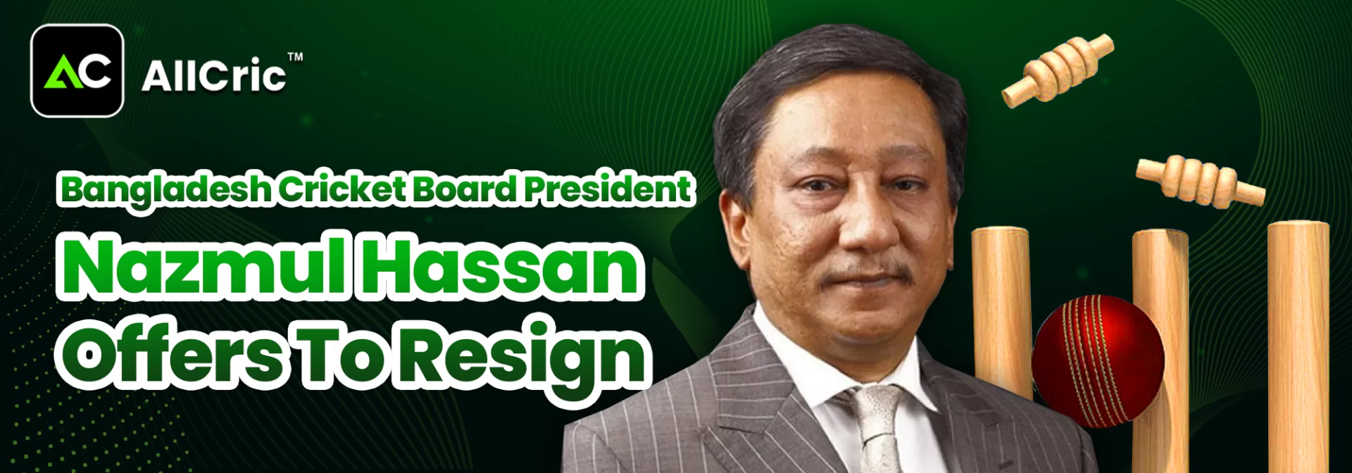 Bangladesh Cricket Board President Nazmul Hassan Reportedly Offers to Resign.