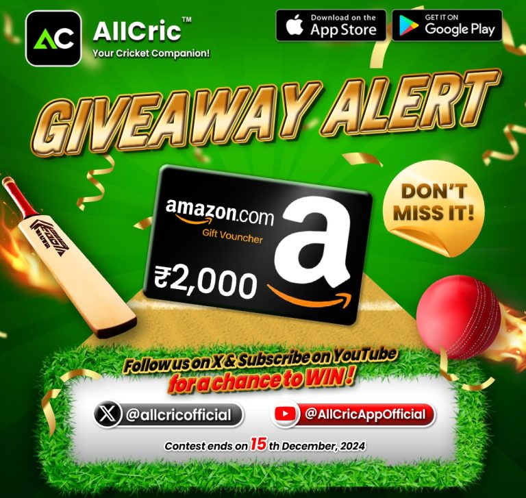 AllCric Mega Giveaway: Win a ₹2,000 Amazon Voucher