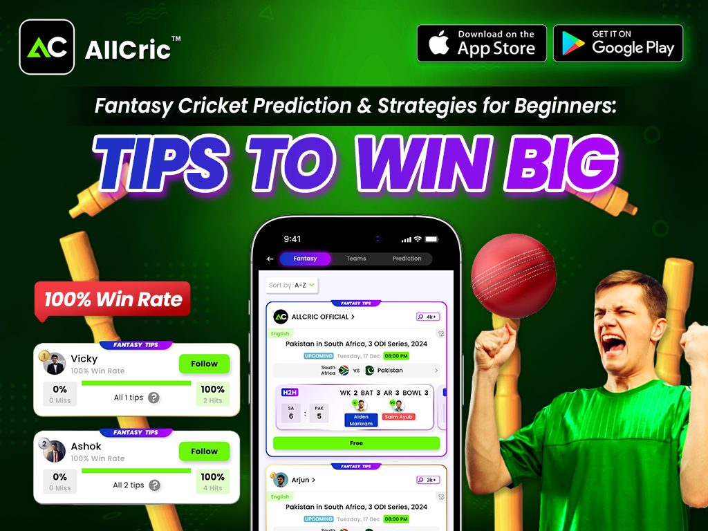 Fantasy Cricket Prediction and Strategies for Beginners: Tips to Win Big