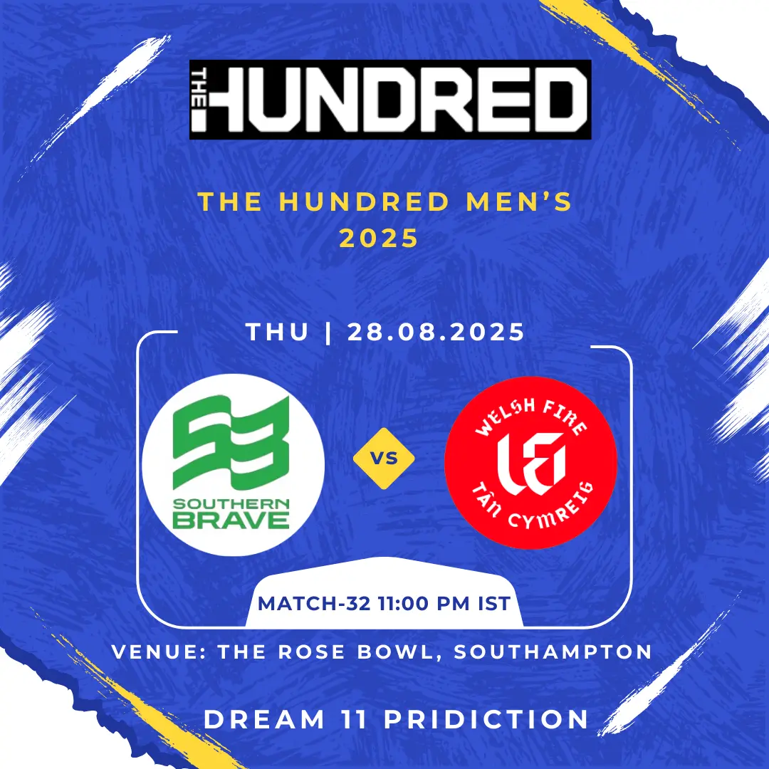 SOB vs WEF in The Hundred 2025! Get today’s match prediction, pitch report, playing XI & key players.