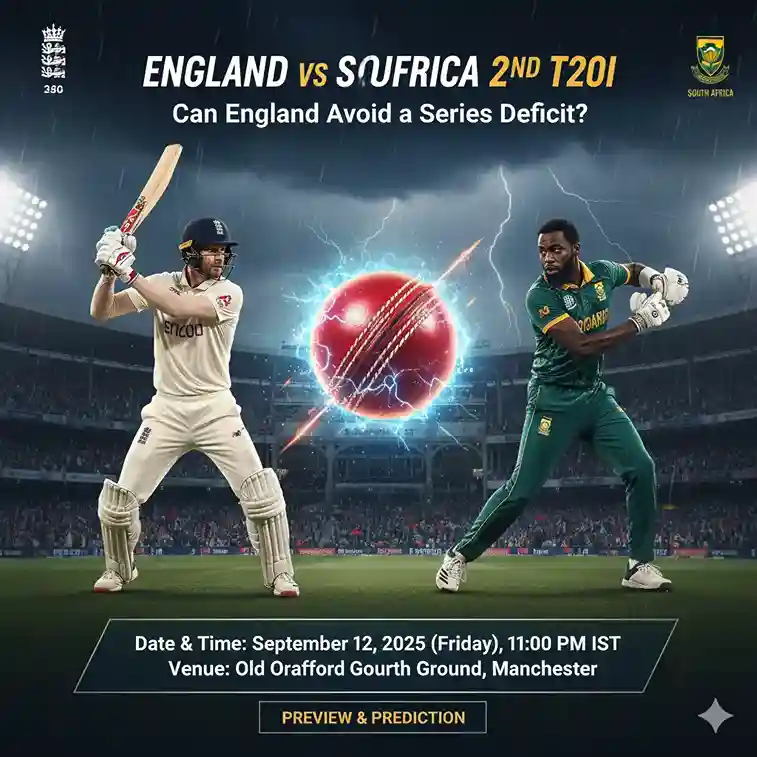 ENG vs SA 2nd T20I 2025! Check today match prediction, probable XI, pitch report & fantasy tips.