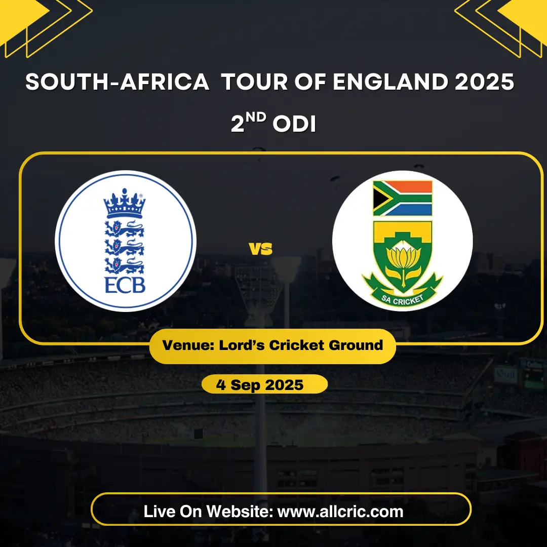 England vs South Africa 2nd ODI 2025 – Today’s match prediction, pitch report & fantasy picks.