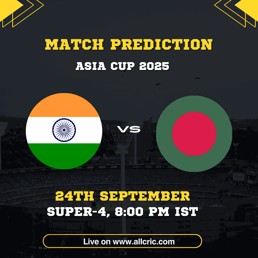 IND vs BAN Super 4 Dream11 Prediction – Asia Cup 2025 Match on 24th Sept, 8 PM IST, Dubai International Stadium
