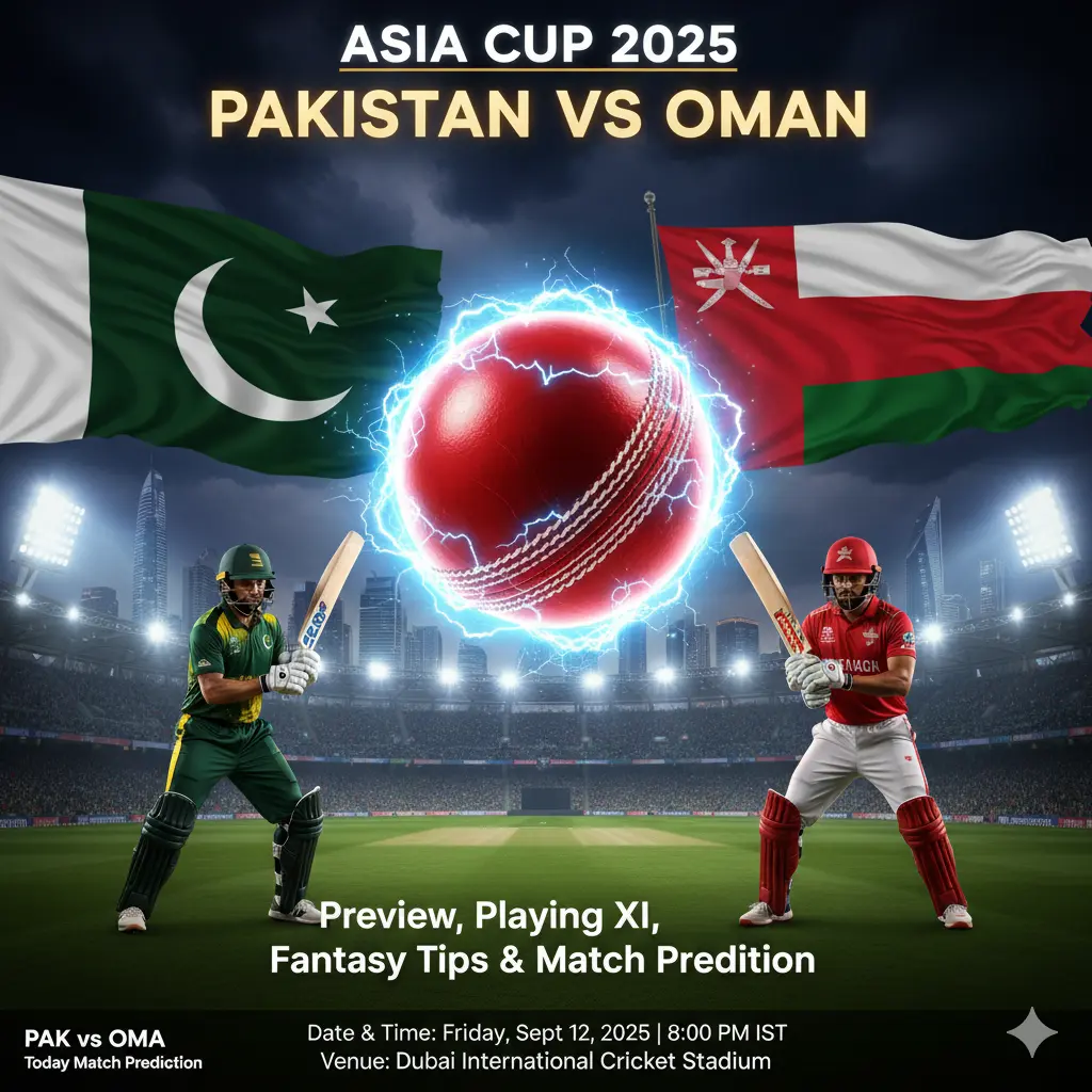 Pakistan vs Oman: check today’s match prediction, Dream11 tips, and probable XIs.