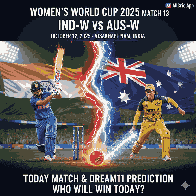 Women’s World Cup 2025 Match 13 preview – India Women vs Australia Women at Visakhapatnam. Dream11 prediction, fantasy team tips, and match analysis for IND-W vs AUS-W. Find ENG-W vs SL-W today match prediction, ENG-W vs SL-W prediction, and ENG-W vs SL-W team prediction updates.