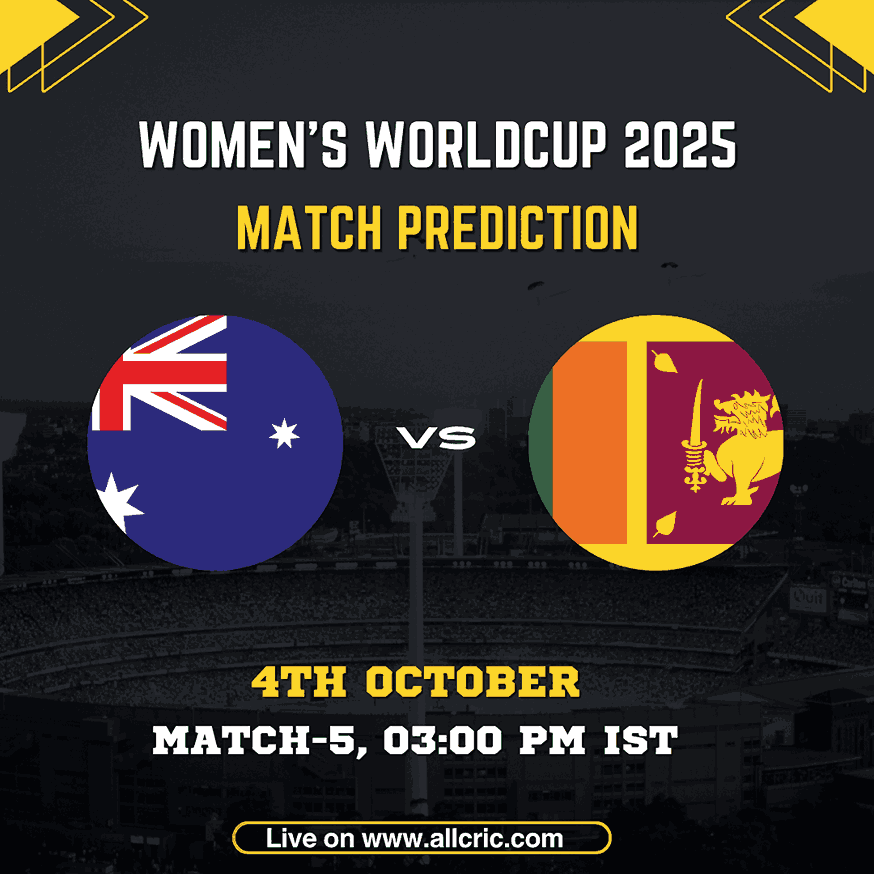 AUS-W vs SL-W Dream11 Prediction & Dream11 Team Today for Women’s World Cup 2025 Match 5 – Australia Women vs Sri Lanka Women at R. Premadasa Stadium, Colombo on 4th October.