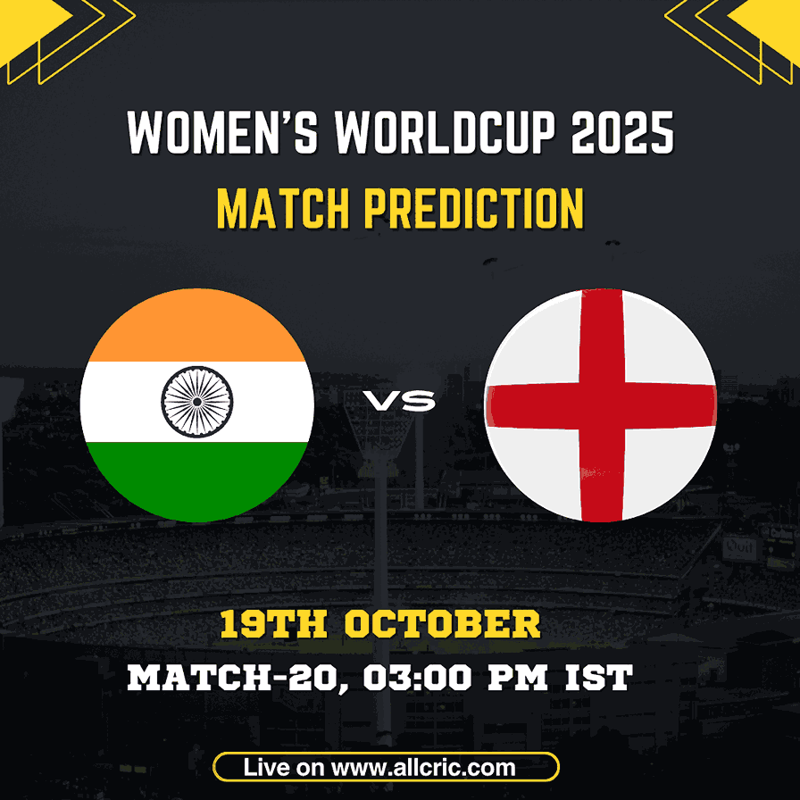 IND W vs ENG W Today Match Prediction 2025 – India Women vs England Women, Women’s World Cup 2025 Match 20 at Holkar Stadium Indore. Live match details, date, time, and prediction for IND W vs ENG W team lineup and fantasy tips.