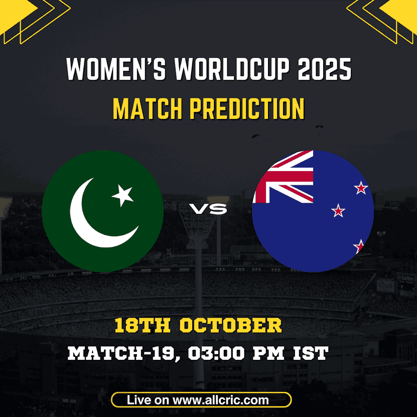 NZ-W vs PAK-W Today Match Prediction — New Zealand Women vs Pakistan Women, Match 19 of ICC Women’s World Cup 2025 at R. Premadasa Stadium, Colombo. Includes pitch report, weather updates, head-to-head stats, probable XI, and fantasy team prediction.
