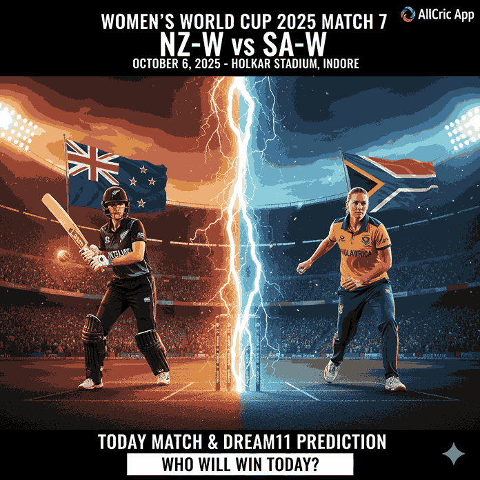 SA-W vs NZ-W Dream11 Prediction Today Match | Women’s World Cup 2025 Match 7 at Holkar Stadium, Indore | dream11 team today, fantasy tips, probable XI & match preview