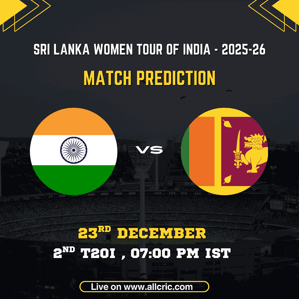 IND-W vs SL-W Dream11 prediction today match for 2nd T20I of Sri Lanka Women tour of India 2025-26, featuring India Women vs Sri Lanka Women match prediction with date, time, and venue details.