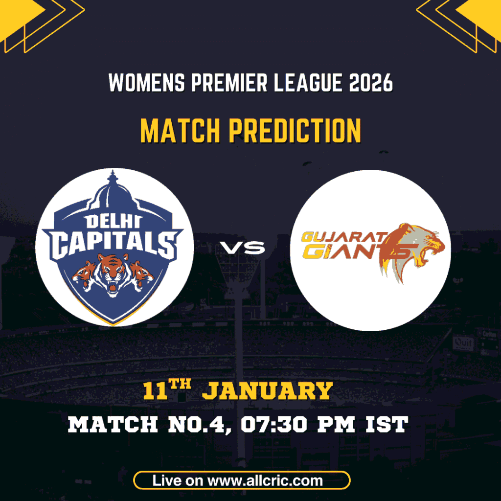 DC-W vs GG-W Dream11 prediction for WPL Match 4 – Delhi Capitals Women vs Gujarat Giants Women match prediction with probable playing XI and fantasy insights at DY Patil Stadium
