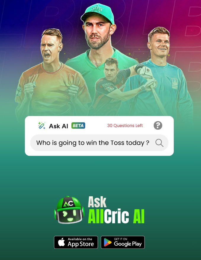 Ask AllCric AI is your smart cricket assistant that helps you analyze matches with AI-powered insights. From toss predictions and team form to recent performance and head-to-head stats, AllCric AI gives you quick and reliable data to make smarter match decisions. Available on Android and iOS — just ask and play smarter!