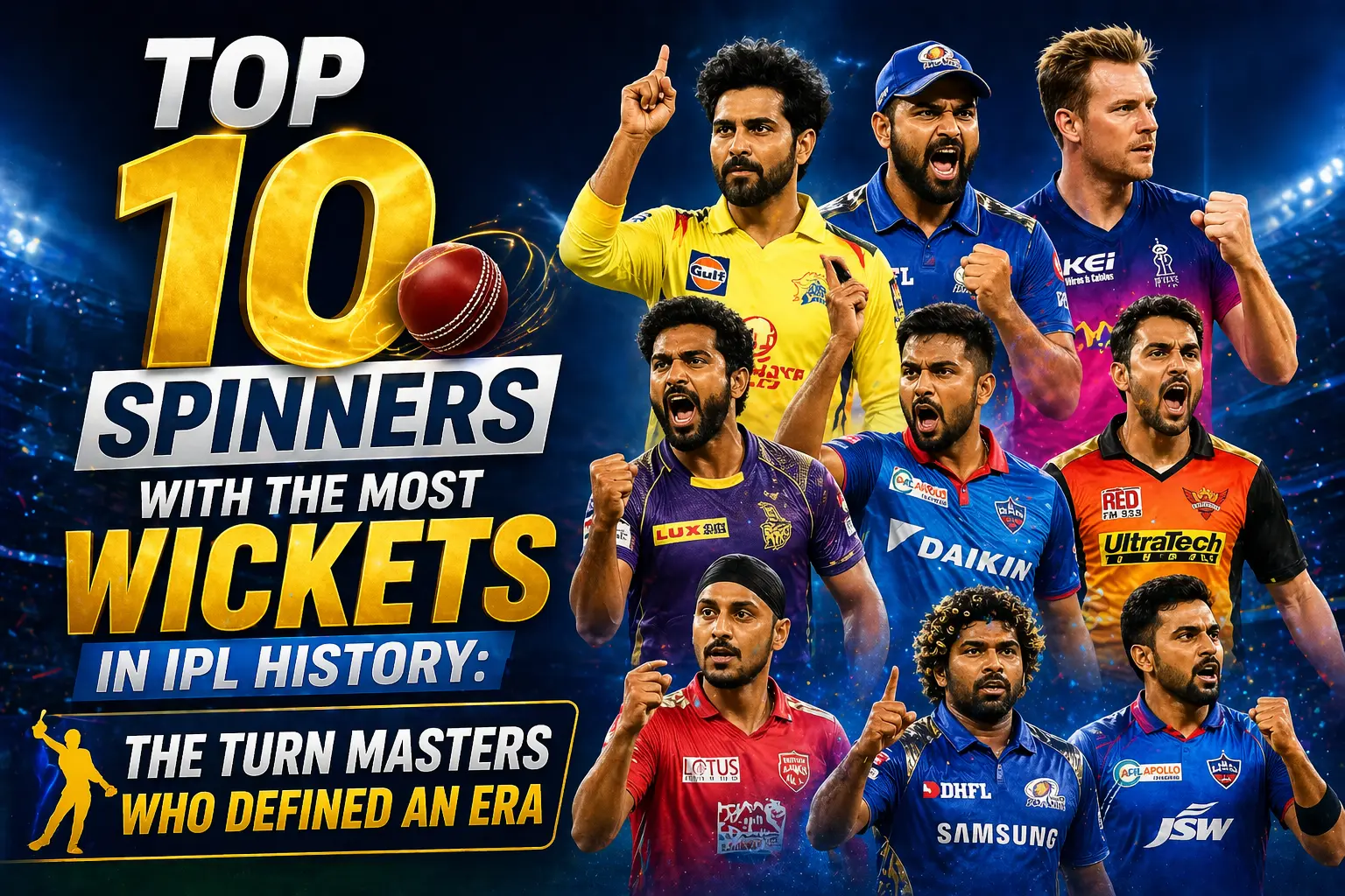 Top 10 IPL spinners with most wickets in history turn masters cricket poster