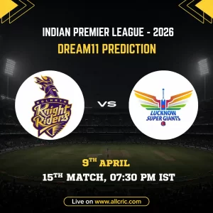 KKR vs LSG Dream11 prediction today match IPL 2026 Kolkata Knight Riders vs Lucknow Super Giants Dream11 team today with pitch report, Eden Gardens conditions and top fantasy picks