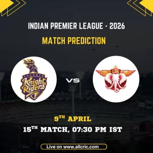 KKR vs LSG today match prediction IPL 2026 featuring Kolkata Knight Riders vs Lucknow Super Giants at Eden Gardens on April 9.