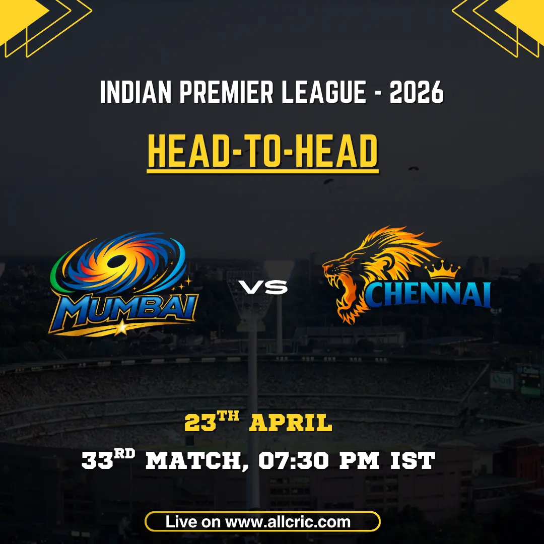 MI vs CSK head to head today IPL 2026 Mumbai Indians vs Chennai Super Kings head to head record stats and rivalry overview