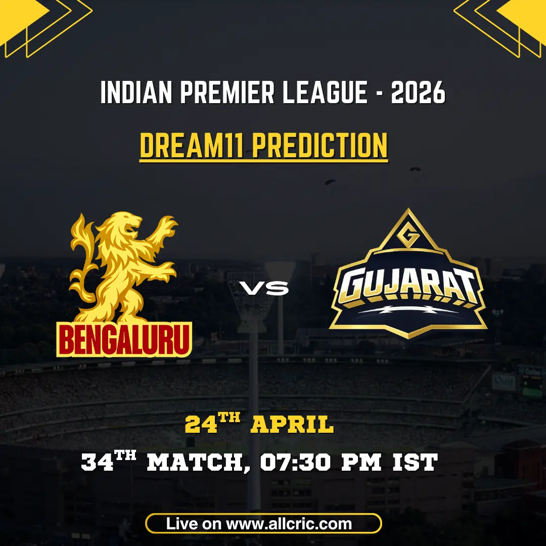 RCB vs GT Dream11 prediction today match IPL 2026 Bengaluru vs Gujarat fantasy team today Chinnaswamy April 24