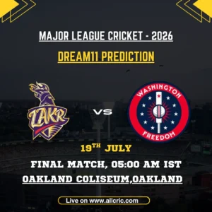 LAKR vs WF D11 Prediction Today Match, Final, D11 Team