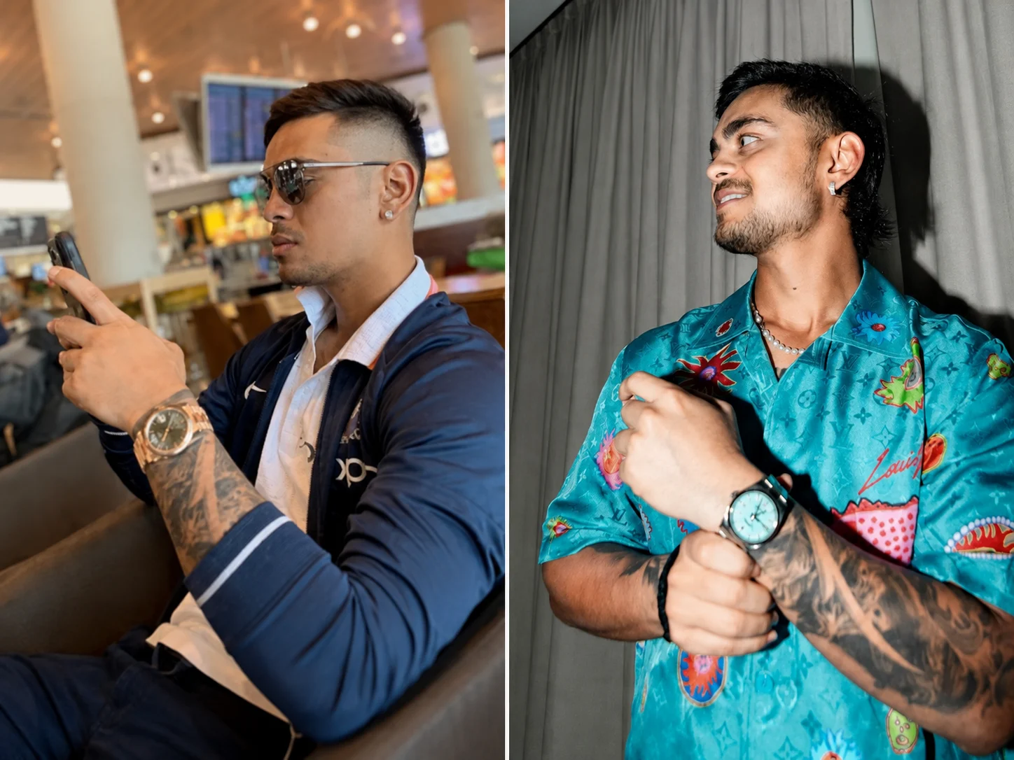 Ishan Kishan watch collection featuring luxury wristwatches in lifestyle photos, highlighting his premium accessories and fashion style.