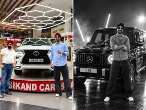 Arshdeep Singh cars collection collage featuring premium SUVs, including a Toyota Fortuner and Mercedes-AMG G63.