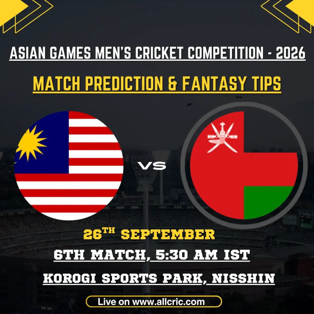 MAL vs OMN today match prediction and fantasy tips for Malaysia vs Oman 6th Match at Korogi Sports Park, Nisshin.