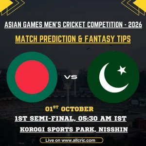  BAN vs PAK 1st Semi-Final Prediction, Pitch Report & Fantasy Tips