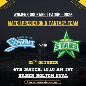 AS-W vs MS-W 4th Match Prediction & Fantasy Team – WBBL 2026