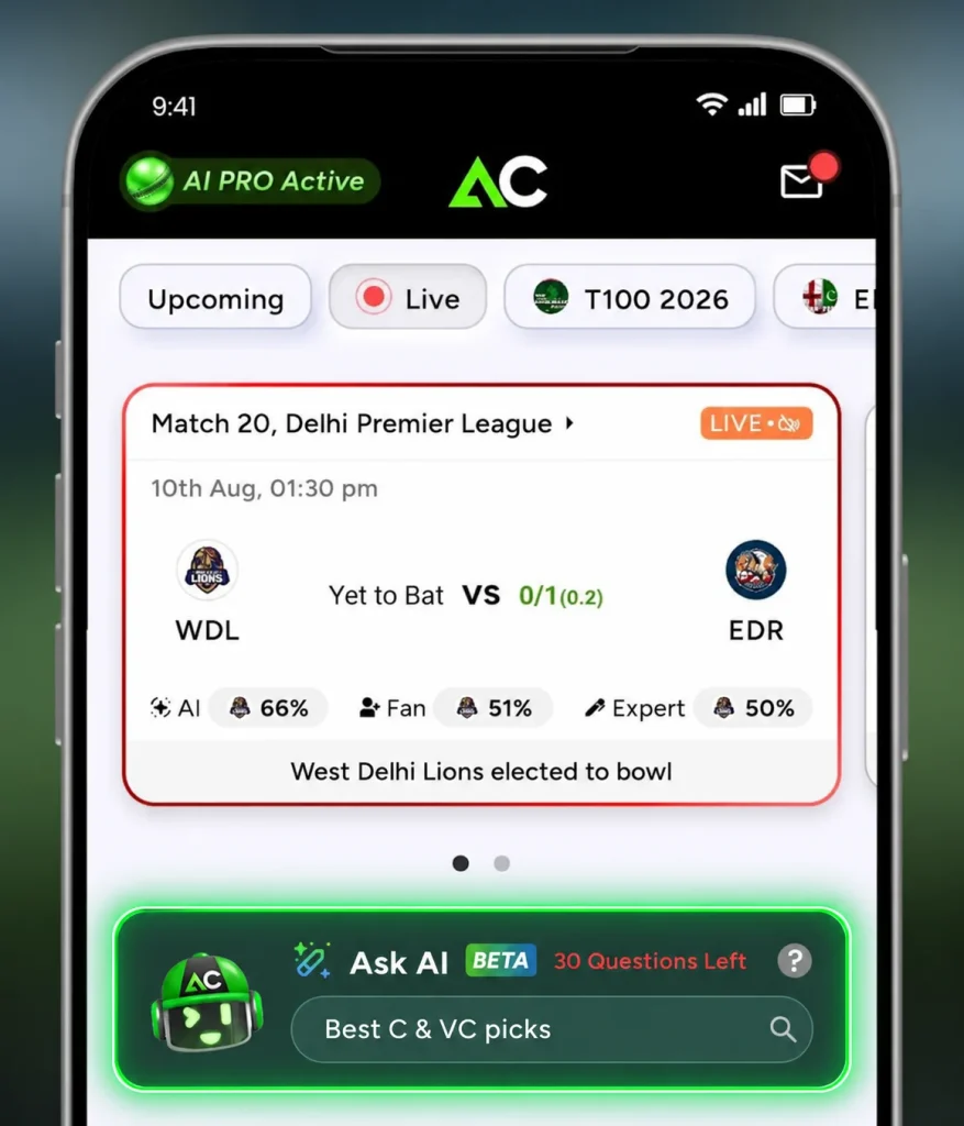 AllCric Ask AI Feature