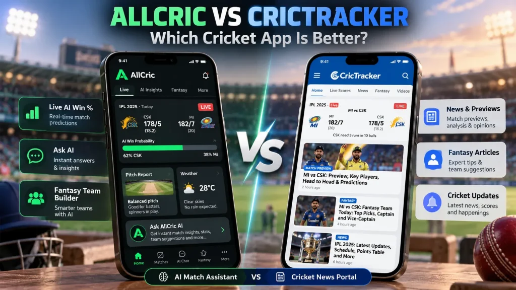AllCric vs CricTracker Which Cricket App Is Better?
