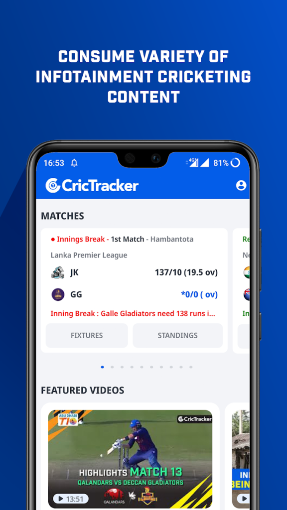Crictracker app