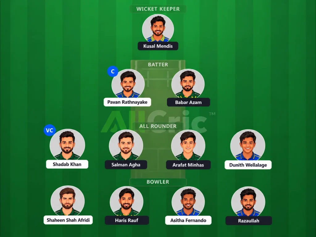 PAK vs SL 5th ODI Fantasy Team 2