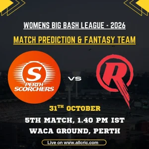 PS-W vs MR-W 5th Match Prediction & Fantasy Team – WBBL 2026