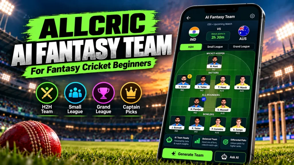 AllCric AI Fantasy Cricket team