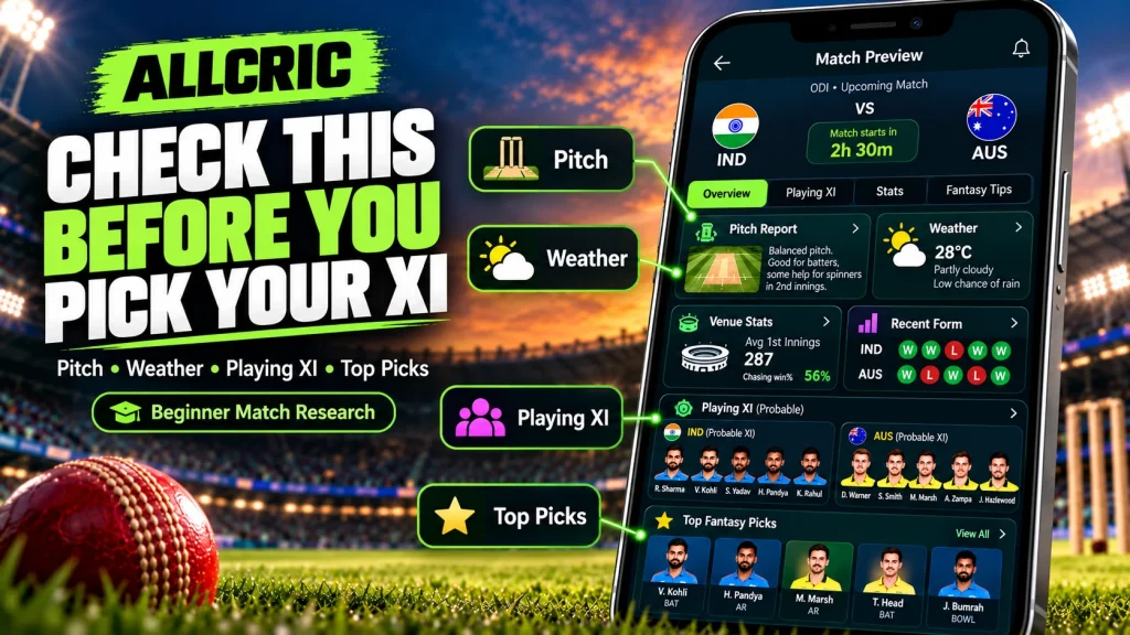 AllCric Match Research Guide
