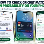 How to Check Cricket Match Win Probability on Your Phone