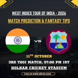 IND vs WI Today 3rd T20I Prediction, Pitch Report & Fantasy Tips