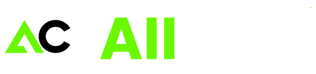 Allcric white logo