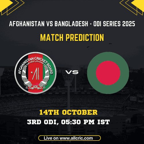 AFG vs BAN Today Match Prediction for 3rd ODI 2025 at Sheikh Zayed Stadium, Abu Dhabi. Afghanistan vs Bangladesh prediction, fantasy tips, probable XI, and expert analysis on who will win today’s ODI match.