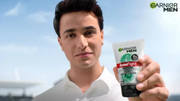 Abhishek Sharma promoting a Garnier Men skincare product as part of his growing brand endorsement portfolio.