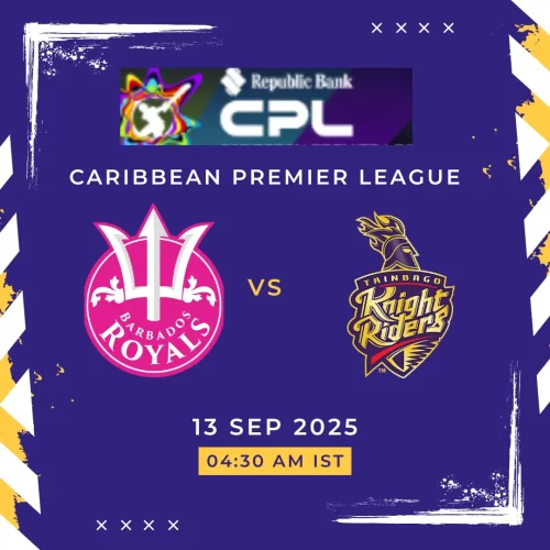 BR vs TKR Dream11 Team & Match Prediction Today – CPL 2025 Match 28 Barbados Royals vs Trinbago Knight Riders, CPL 2025. Get team news, pitch report, Dream11 fantasy tips & today’s prediction
