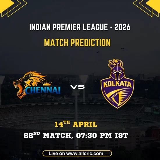 CSK vs KKR match prediction IPL 2026 – Chennai Super Kings vs Kolkata Knight Riders win prediction April 14 Chepauk Stadium