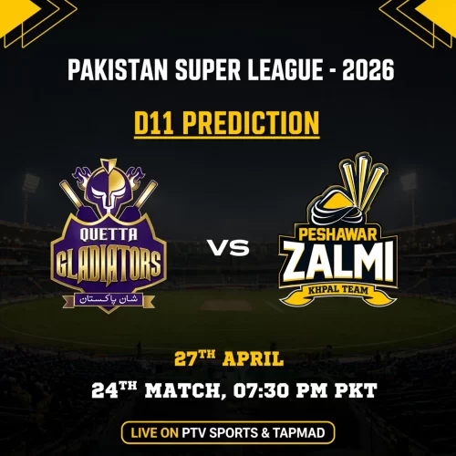 QUE vs PZ Dream11 prediction today match PSL 2026, Quetta Gladiators vs Peshawar Zalmi match preview and pitch report with fantasy team prediction