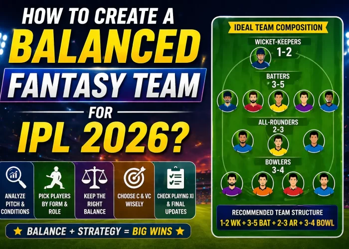 How to create a balanced fantasy team for IPL 2026 with ideal team combination guide