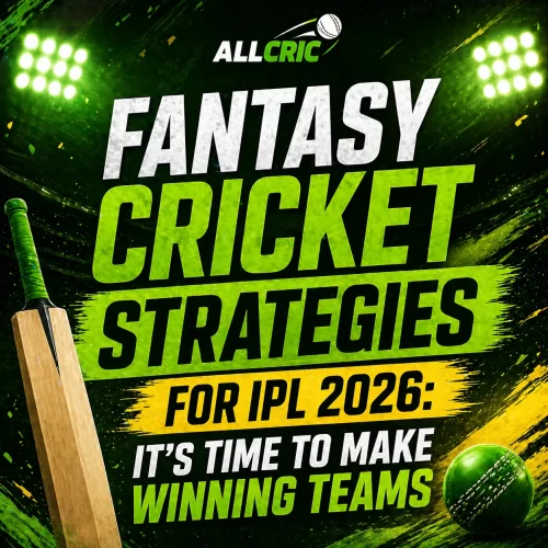 Fantasy cricket strategies for IPL 2026 winning teams AllCric themed banner