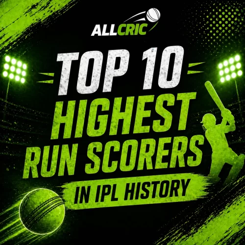 Top 10 highest run scorers in IPL history AllCric green theme banner